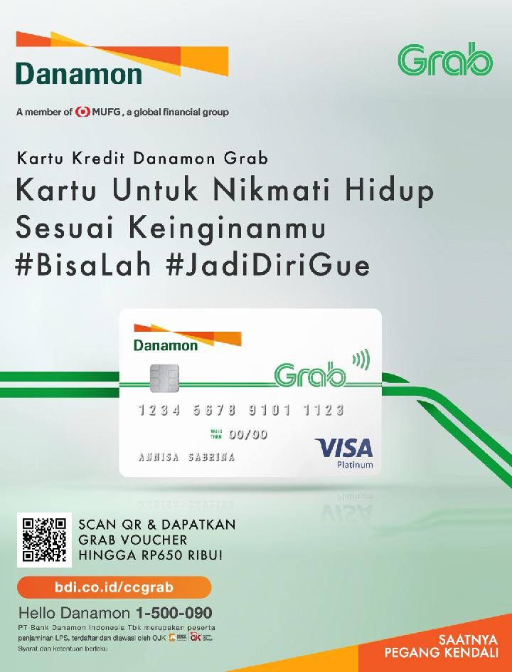 Danamon dan Grab Berkolaborasi Luncurkan Kartu Kredit  via Kampanye #Bisalah #JadiDiriGue